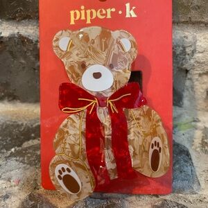 Piper K Teddy Bear Hair Clip